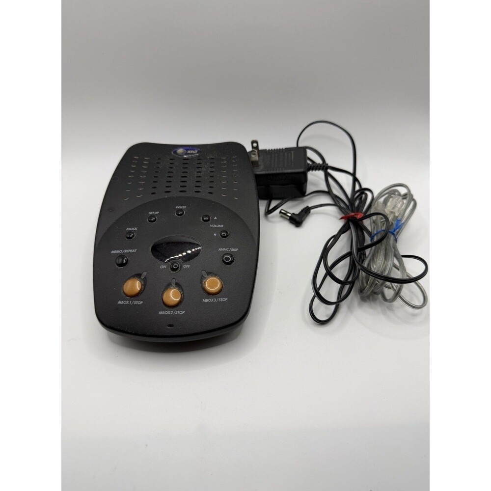 AT&T 1726 Digital Answering System Machine With 3 Mailboxes & Call Screening Exc